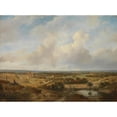 thumbnail image 2 of Andreas Schelfhout 24x19 Black Ornate Framed Double Matted Museum Art Print Titled: View of the Dunes with the Ruins of Brederode Castle Near Santpoort (1844), 2 of 5