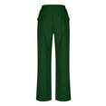 thumbnail image 5 of SELONE Green Wide Leg Pants for Women Plus Size Lounge Pants Cotton Linen Wide Leg Cropped Trouser Loose Casual Long Beach Pants Drawstring Pull on Solid Lightweight XL Tall Breathable Summer Clothes, 5 of 6