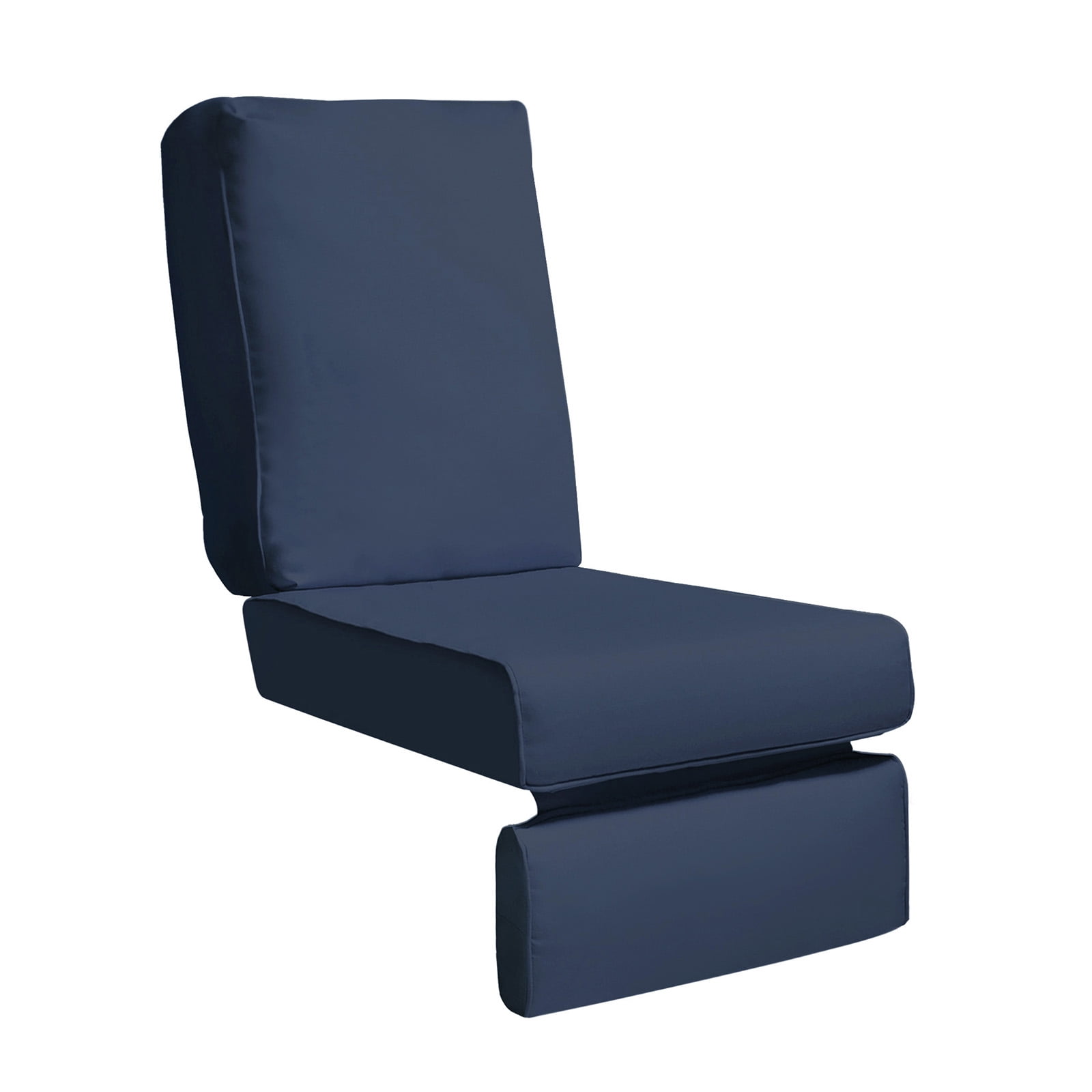 UMI Patio Outdoor Recliner Cushion Cover for Wicker Chair, Replacement Patio Seat & Back Cover, Waterproof & Removable, 27.6" x 23" x 26.7", Navy