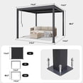 thumbnail image 6 of MELLCOM Pergola Louvered 10x10, Hardtop Pergola with Adjustable Roof for Sun & Rain Shade, Outdoor Gazebo with Integrated Drainage System, Modern Rustproof Patio Canopy Carport, 6 of 8