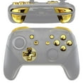 thumbnail image 3 of eXtremeRate Chrome Gold Repair ABXY D-pad ZR ZL L R Keys for Nintendo Switch Pro Controller, Glossy DIY Replacement Full Set Buttons with Tools for Nintendo Switch Pro - Controller NOT Included, 3 of 9