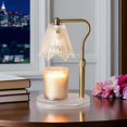 thumbnail image 4 of LMLTLULU Gold Electric Candle Warmer Lamp with Crystal Base, Wax Warmers with 2 Bulbs Timer and Dimmer, Adjustable Height for All Jar Candles, Home Decor, Gifts for Housewarming, 4 of 10