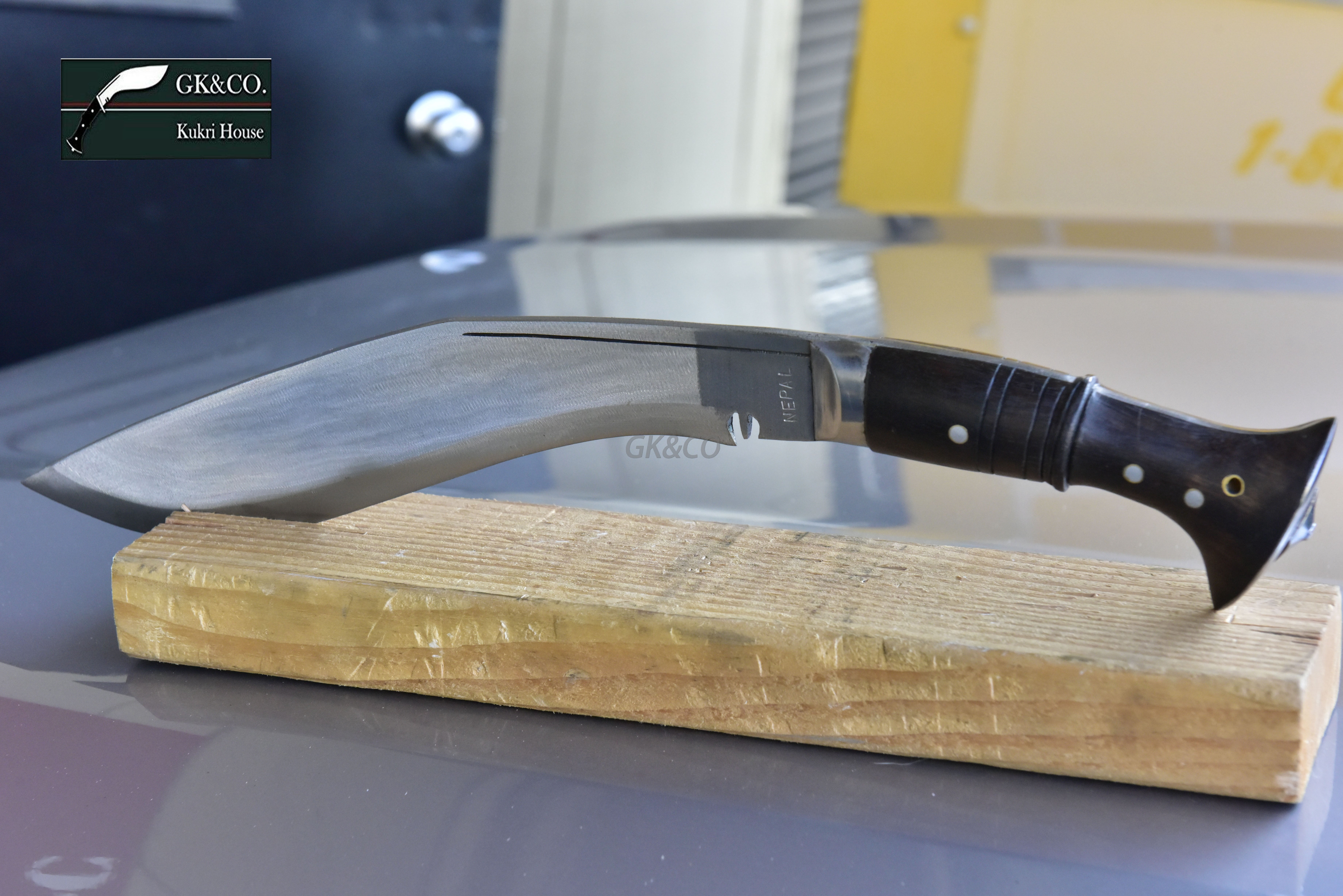 12 Blade World War II 'The Survival Alive' Kukri/Khukuri Full Tang with Black Leather Sheath-Handmade in Nepal