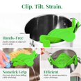thumbnail image 3 of KitchenGizmo  - Silicone Pasta Strainer Clip-On for Pots and Pans - Heat Resistant Colander for Vegetables and Noodles - Kitchen Gadgets for Cooking - Space-Saving Design, 3 of 4