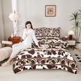 thumbnail image 4 of Castle Fairy 3-Piece Full Size Comforter Set - Bull Skull Cow Western Print, 4 of 8