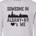 thumbnail image 4 of Inktastic Albany New York Skyline Someone Loves Me Long Sleeve Youth T-Shirt, 4 of 5
