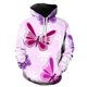 thumbnail image 3 of Sudadera con capucha con estampado 3D de mariposa exquisita para hombres y mujeres, sudadera con estampado de insectos de manga larga, sudadera holgada estilo Harajuku, sudaderas con capucha, 3 of 5