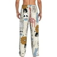 thumbnail image 3 of Goofa Hand Drawn Animals Printed Soft Pajama Pants for Men, Wide Leg Comfy Casual Lounge Yoga Pants-XX-Large, 3 of 9