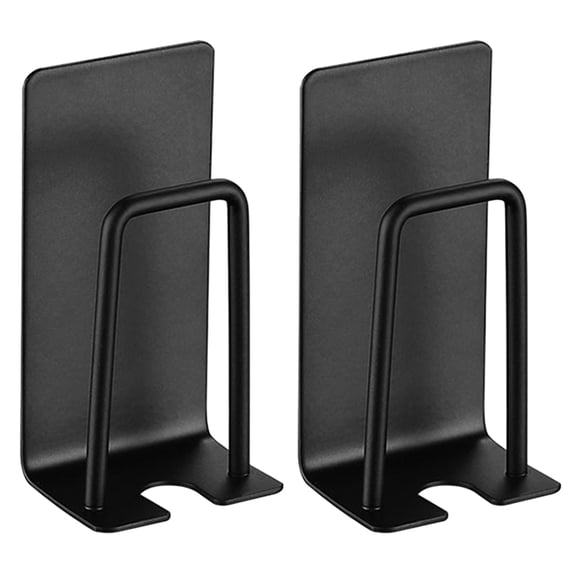 2-Pack Stainless Steel Wall Mounted Toothbrush Holders Bathroom Organizer Rack No Drilling Toothbrush Storage Shelf