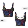 thumbnail image 5 of Naloa Colorful Shells Sports Bras for Women, High Support Bra with Removable Pads, Comfortable - Medium, 5 of 9