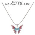 thumbnail image 3 of Up to 65% Off Ladies Butterfly Necklace Color Clavicle Chain Oil Drop Butterfly Necklace Sweater Accessories Necklace Rings Earring Jewelry on Clearance, 3 of 7