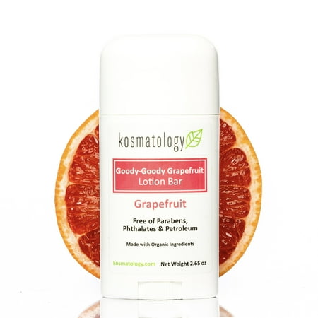 kosmatology® Grapefruit Organic Moisturizing Lotion Bar | Vegan and Cruelty-Free | Mess-Free Moisturizer | Good for Sensitive Skin - 2.65 oz