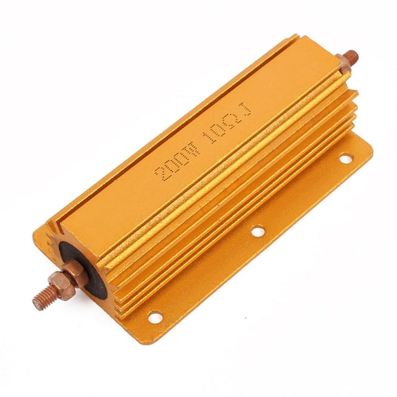 5% 200W 10 Ohm Axial Gold Tone Heatsink Aluminum Clad Resistor
