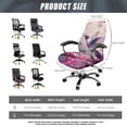 thumbnail image 6 of Xixirimido Hummingbird Pink Floral Print Computer Office Chair Covers Stretchable Soft Fit Universal Desk Rotating Slipcovers, Removable Washable Chair Protector Cover with Button, Large, 6 of 6
