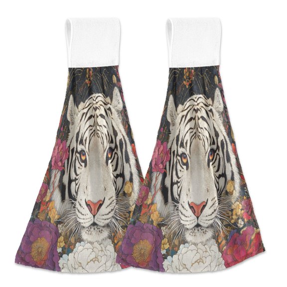 BZSMCE Hanging Hand Towels Fashion 0_3 - 2025-01-25t092527 Pattern 2-Pack - Velcro Style Bathroom Kitchen Towels