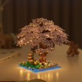 thumbnail image 1 of Creative Pink & Purple Sakura Building Blocks Set - DIY 3D Tree Model & Atmosphere Light, Educational Toy for Kids & Adults, 1 of 1