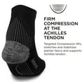 thumbnail image 2 of Feetures Plantar Fasciitis Relief Light Cushion Quarter Sock - Arch Support for Men & Women - Black, S (1 Pair), 2 of 6