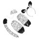 thumbnail image 5 of 1 Juego de diadema de cebra, pajarita, guante de cola, vestido elegante de Animal, accesorio de decoración para fiesta, 5 of 6