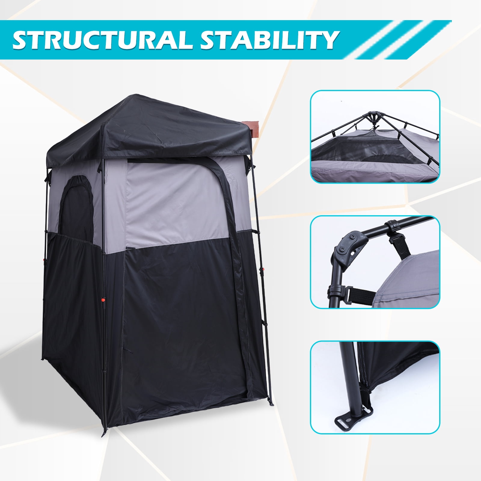 Oversized Instant Pop-Up Privacy Tent for Camping, Outdoor Showers, and Toilets (1 Room)