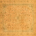 thumbnail image 1 of Ahgly Company Indoor Square Abstract Orange Modern Area Rugs, 3' Square, 1 of 4