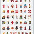 thumbnail image 4 of 35pcs-50pcs Cartoon Firefighter Stickers Emergency Stickers Funny Children Stickers for Luggage Laptop, 4 of 9