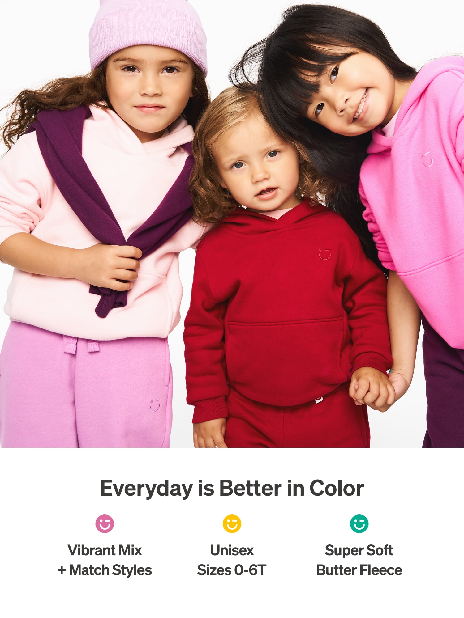 Color Mix by Garanimals Baby & Toddler Fleece Sweatpants, Sizes 0–6T