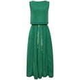 thumbnail image 4 of DHFJKG 2 Piece Skirt Sets Women's Summer Outfits Sleeveless Crop Tank Top And Midi Drawstring Skirts Set With Pockets Casual Beach Vacation Clothes Versatile Outfit, 4 of 5