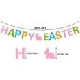 thumbnail image 4 of Mareep 3Pcs Happy Easter Banner Garland, Easter Party Decorations with Colorful Pull Flag Design, Festive Spring Party Supplies for Decoration, Easter Egg Bunny Hanging Decor for Holiday Celebration, 4 of 4