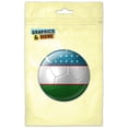 thumbnail image 1 of Uzbekistan Flag Soccer Ball Futbol Football Refrigerator Button Magnet, 1 of 2