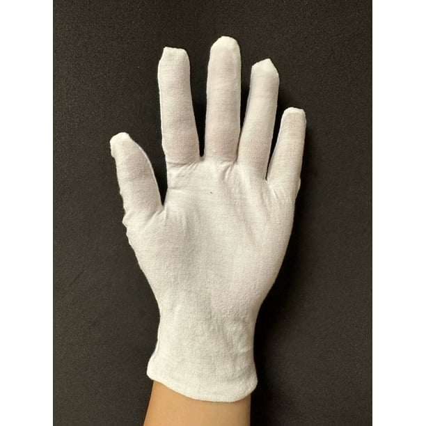 Guantes blancos engrosados, control de texto, juego de etiqueta, trabajo, protección laboral, placa de cuentas, algodón, jardinería blanca, guantes de algodón para conducir