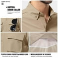 thumbnail image 7 of liyiyiyia Men's Button Short Sleeve Shirts for Fishing Hiking Outdoor Workwear Outdoor Quick Dry Sun Protection Button Work Shirt Casual Tops, 7 of 7