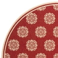 thumbnail image 5 of SAFAVIEH Outdoor LND181Q Linden Collection Red / Creme Rug, 5 of 7