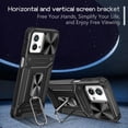 thumbnail image 5 of SaniMore for Motorola Moto G Stylus 5G Stand Case, Slide Camera Cover 360 Degree Rotating Kickstand Magnetic Car Mount Hybird Tri-layer Rugged Shell Military-grade Shockproof Anti-drop Cover, Black, 5 of 9