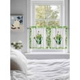 thumbnail image 3 of St. Patrick's Day 2 Panel Kitchen Curtains for Small Windows, Green Lucky Shamrock Watering Can Wood Gray Bathroom Tier Curtain, Short Window Treatment for Bedroom/Living Room 55"x24", 3 of 6