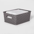 thumbnail image 3 of 1-Pack Small Decorative Y-Weave Storage Basket, Versatile Organizer for Home & Shelf Storage, 3 of 4