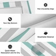 thumbnail image 5 of Turquoise Gray Striped Outdoor Rug 6x9 Ft, Non Slip Washable Area Rug, Farmhouse Stripe Art Patio Rugs Carpet Runner, Large Floor Mat for Indoor/Outdoor Deck Porch Camping, 5 of 8