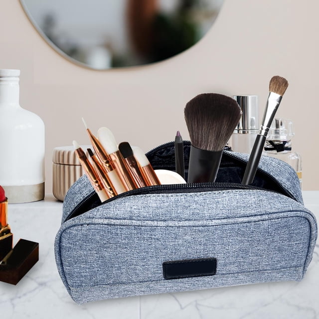 Neceser personal para hombres y mujeres con cremallera, bolsa de maquillaje, tela Oxford, estuche para cepillo de eléctrico, bolsa Macarena titular de cepillo de dientes de viaje