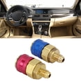 thumbnail image 3 of 2Pcs Car Air Quick Coupler Connector R134A High Low Side Red Blue Conversion Adapters Couplers with Colored Knobs for Auto AC Diagnosis Charging Evacuation, 3 of 7