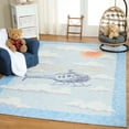 thumbnail image 6 of World Explorer Helicopter Indoor Flatweave Polyester Anti-Skid Kids' Area Rug, 4' x 6', Travel Cerulean Blue by Superior, 6 of 6