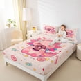 thumbnail image 4 of Feelyou Teens Donut Axolotl Full Size Sheets, Kawaii Animal Theme Bed Sheets, 4 Pieces, 4 of 7