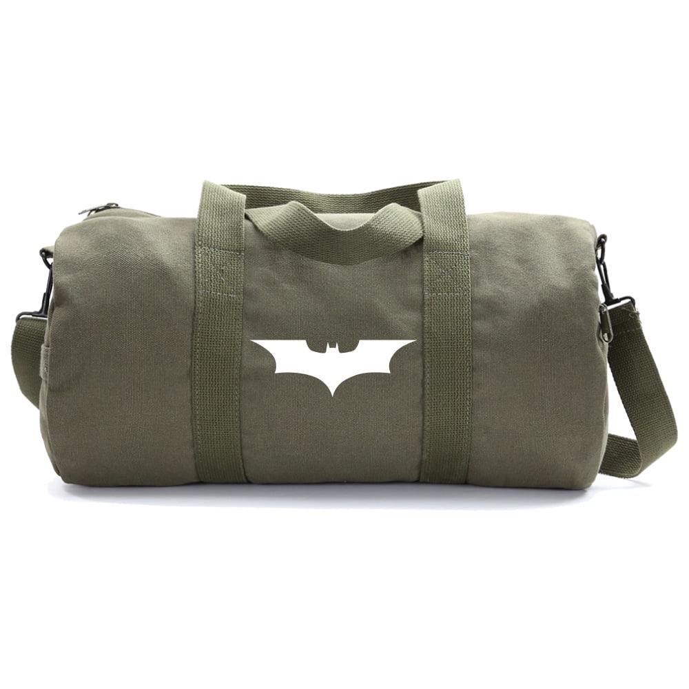 The Dark Knight Batman Logo Military Duffle Bag Gym Duffel Weekender Carry On by Grab A Smile