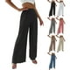 thumbnail image 4 of Pantalones de pierna ancha para mujer, cintura alta, informales, sueltos, plisados, drapeados, pantalones largos de pierna ancha para citas en la oficina, salidas nocturnas diarias, Negro XL, 4 of 6