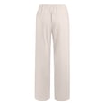 thumbnail image 5 of Riforla Wide Pants Waist Long Drawstring Casual Elastic Women Leg Solid Cotton Pants Pants for Women Light Gray M, 5 of 5