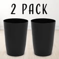 thumbnail image 5 of HOLD N’ STORAGE Set of 2 Small Trash Can with Open Top for Compact and Tight Spaces – 1.58 Gallon Capacity, Glossy Black, 5 of 9