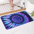 thumbnail image 4 of Blue Purple Tie Dye Mandala Pattern Bathroom Rugs Mat,Non Slip Microfiber Bathroom Rug,Rubber Backing,Soft Bathroom Mats for Bathroom Floor,Tub and Shower,17x30in(43x75cm), 4 of 5