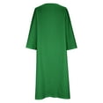 thumbnail image 5 of Breaise Plus Size Dresses for Women 2024 Summer Dresses Solid Scoop Neck Long Sleeve Shirts Dresses Basic Loose Fit Pockets Maxi Dresses Flowy Spring Summer Work Dresses Green XXXL, 5 of 6
