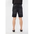 thumbnail image 3 of Men's Dyed Ripped Jean Shorts Black, 3 of 4