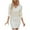 Fall Dresses for Women White, variant on ylioge Sweater Dresses for Women with Hoodies Trendy Slim Fit Stretchy Casual Long Sleeve V Neck Cable Knitted Pullover Mini Bodycon Dress