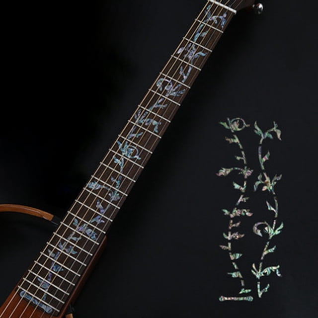 DIY Removable Beautiful Neck Inlay Ultra Thin Silver Tree Pearl Decal Fret Bass Board Decor Guitar Fretboard Sticker Accessories