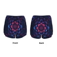 thumbnail image 3 of Pofeuu Bohemian Vintage Pattern Print Women's Athletic Shorts Running Workout Shorts Tummy Control Quick Dry Gym Shorts with Pockets Double layer sports shorts-Medium, 3 of 7